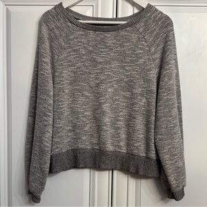 Abercrombie & Fitch Women’s Size Small Crew Neck Long Sleeve Marled Grey Sweater